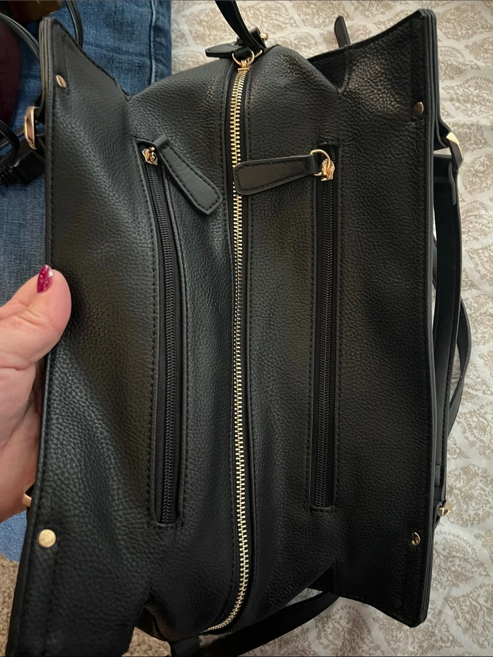 Fiorelli Black Structured Top-Handle Satchel